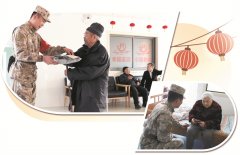 队“爱心办事队”常会组织到驻地一所敬老院开